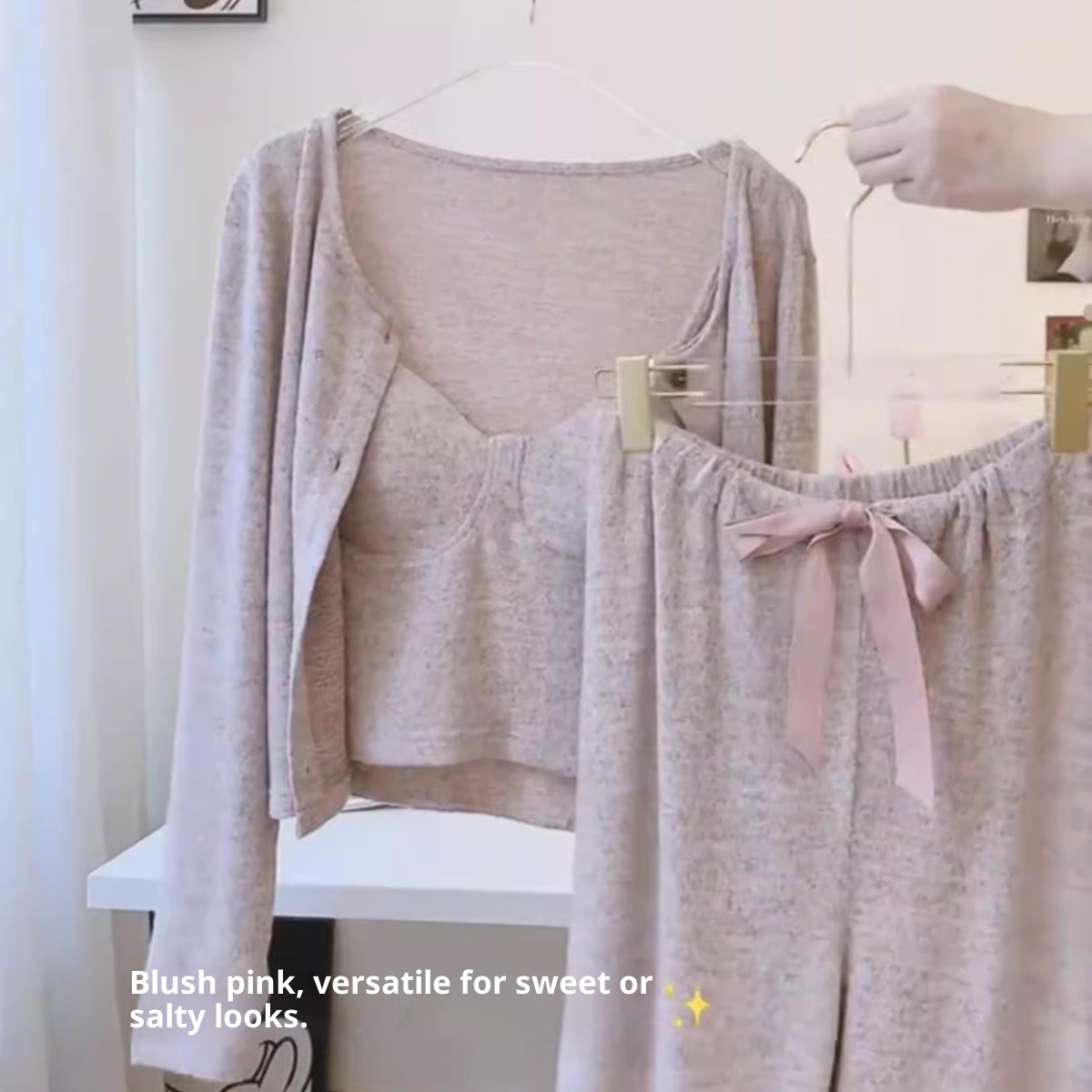 ChicShe Winter Japanese Style Sexy Pajamas For Women With Chest Pads, Spring Autumn Women's 2025 New Three-Piece Set Homewear_voghion.com