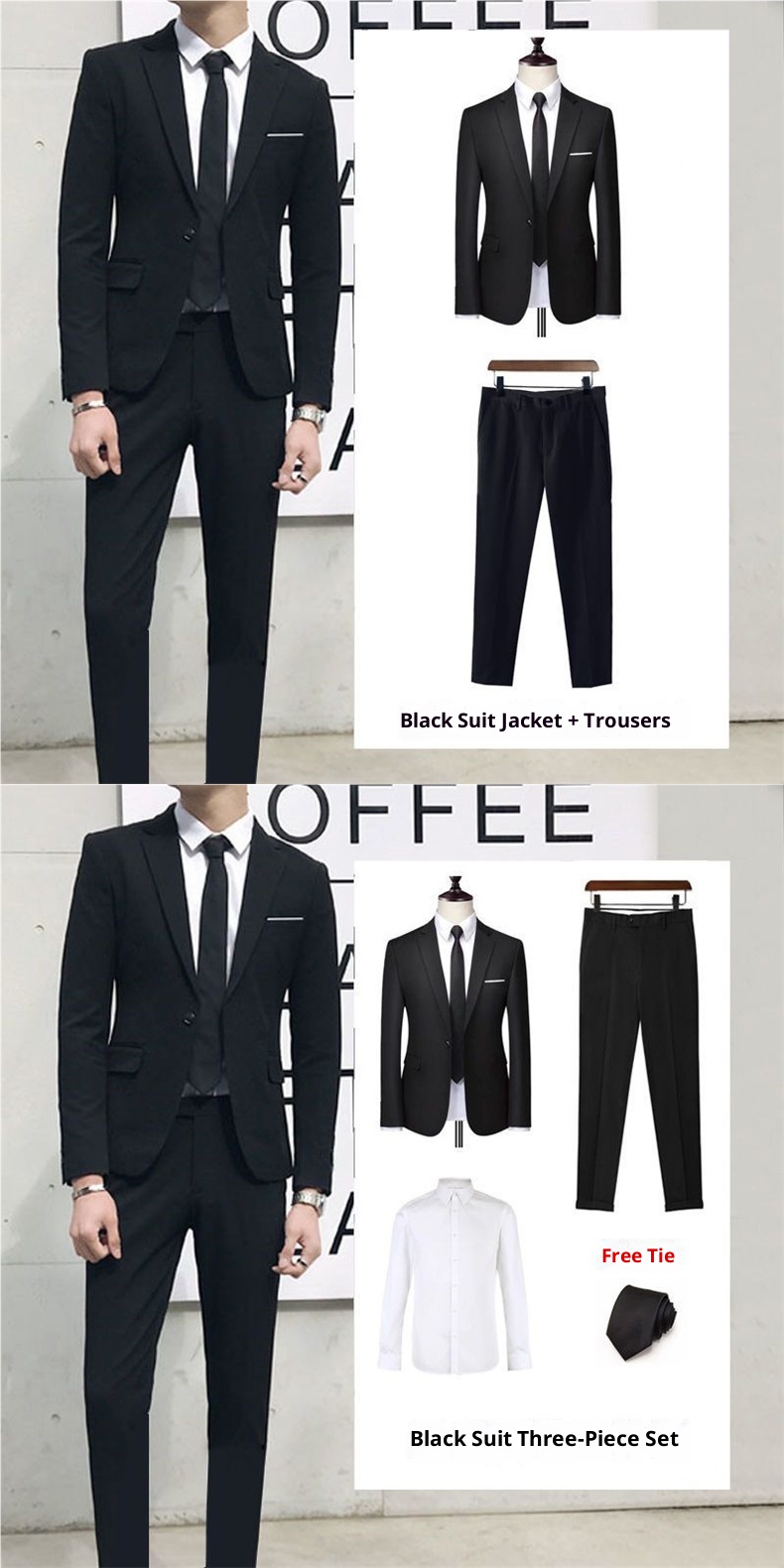 Costume trois pièces pour homme, coupe slim, décontracté et professionnel, style coréen, idéal pour les jeunes étudiants._voghion.com