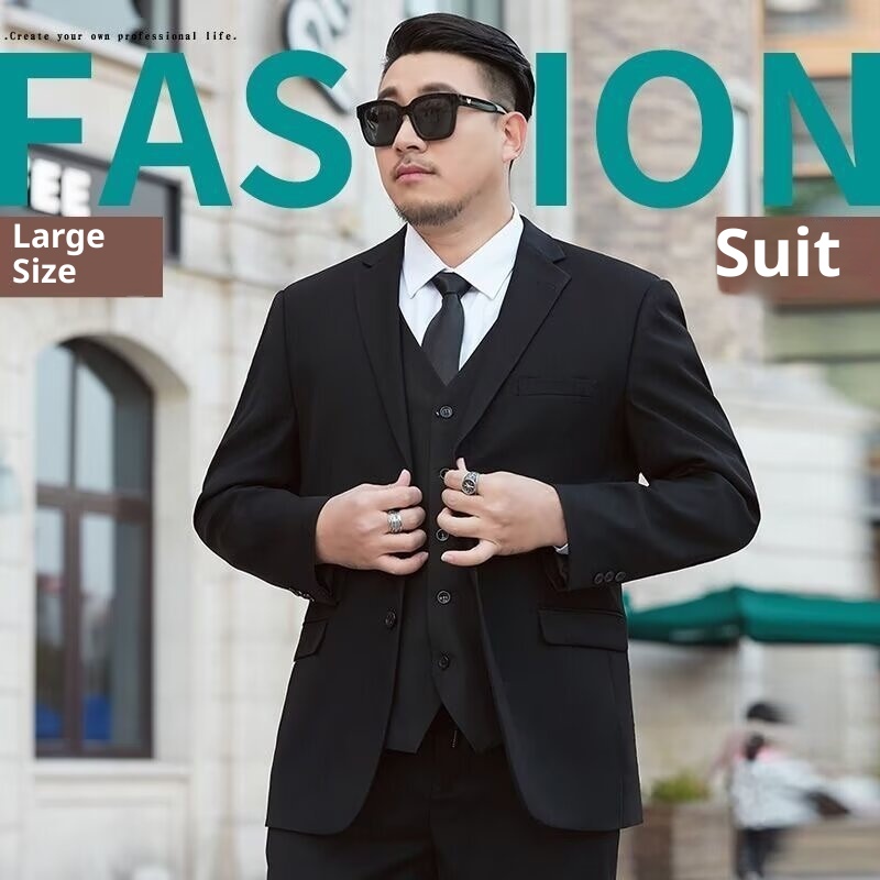 boy Simple Casual Suit Set 2024 Autumn New Business Professional Formal Wear Plus Size Men's Jacket_voghion.com