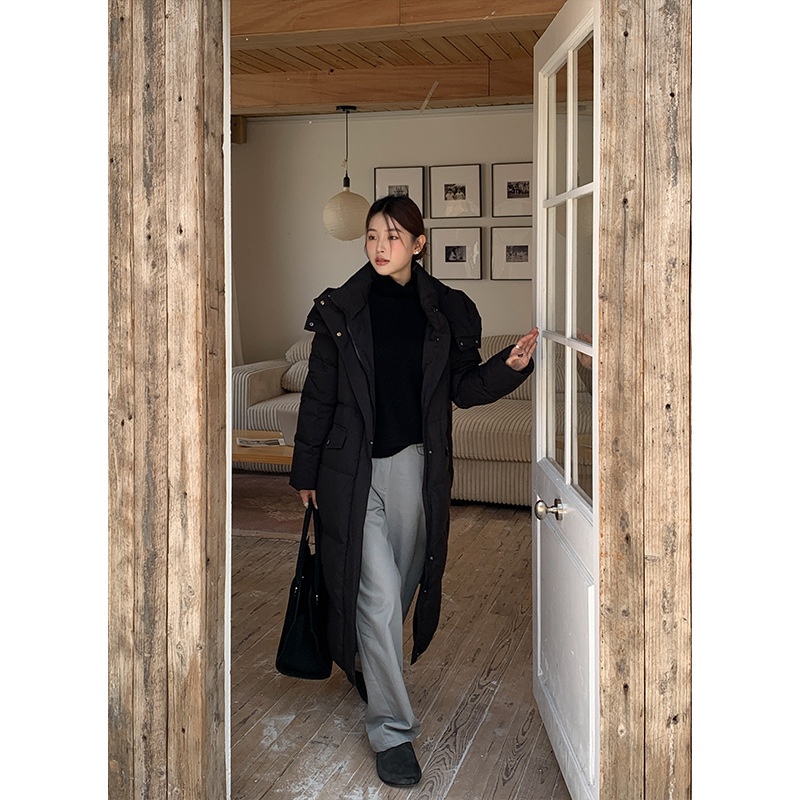 ChicShe Mulan Long Hooded Jacket For Women 2025 Thirteen Lines Winter New Warm White Duck Down Coat 52924Y_voghion.com