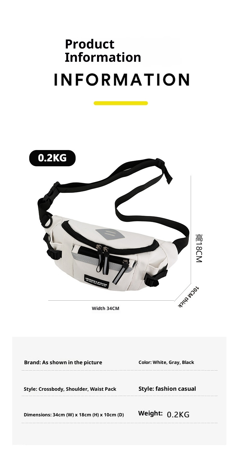 001 Ins Brand Hong Kong Chest Men's Workwear Trendy Street Casual Crossbody Japanese Style Cycling Sports Waist Bag Women_voghion.com