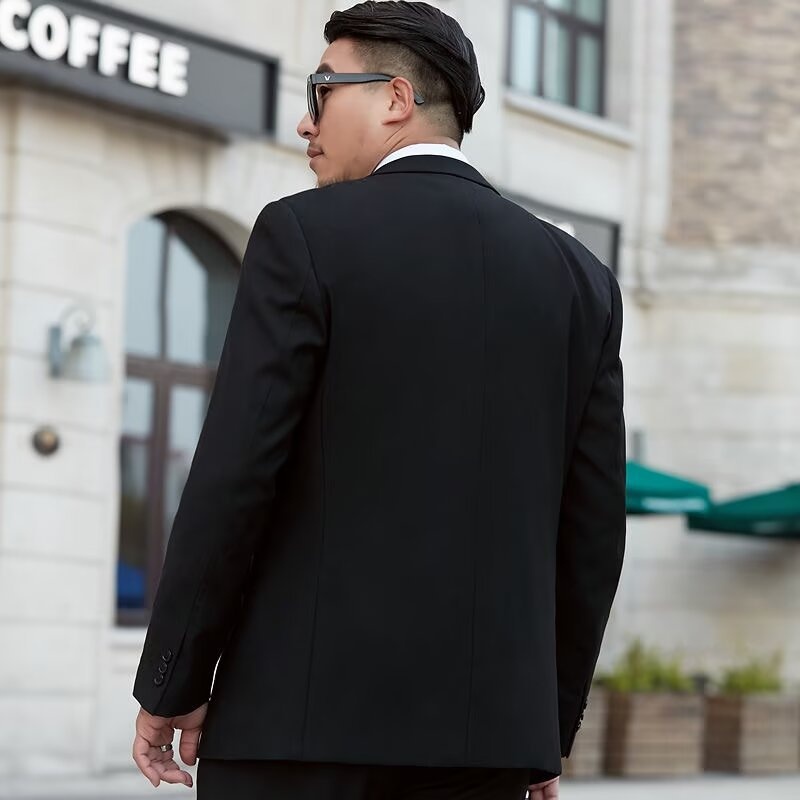 boy Simple Casual Suit Set 2024 Autumn New Business Professional Formal Wear Plus Size Men's Jacket_voghion.com