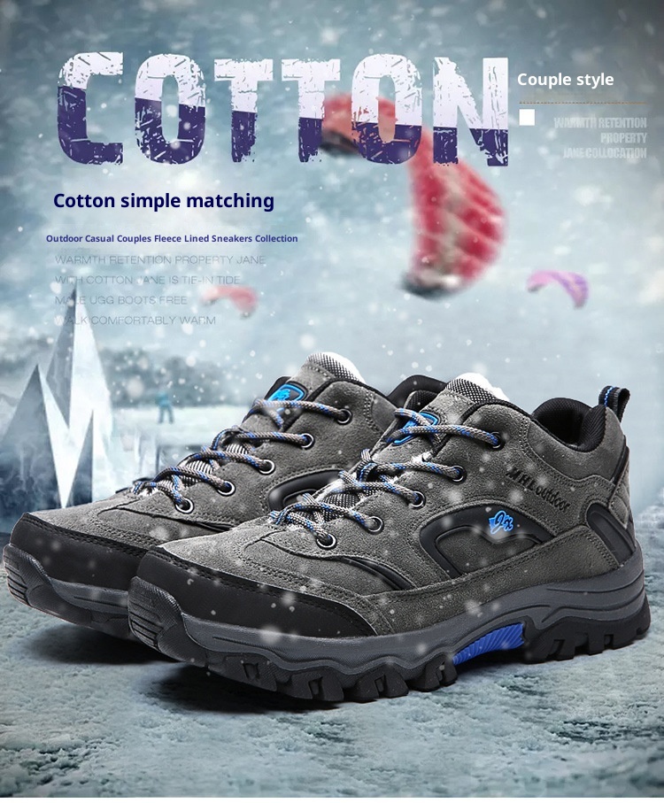 Scarpe da trekking basse da uomo ActiveGo Outdoor, calde, autunnali e invernali, antiscivolo, foderate in pile_voghion.com