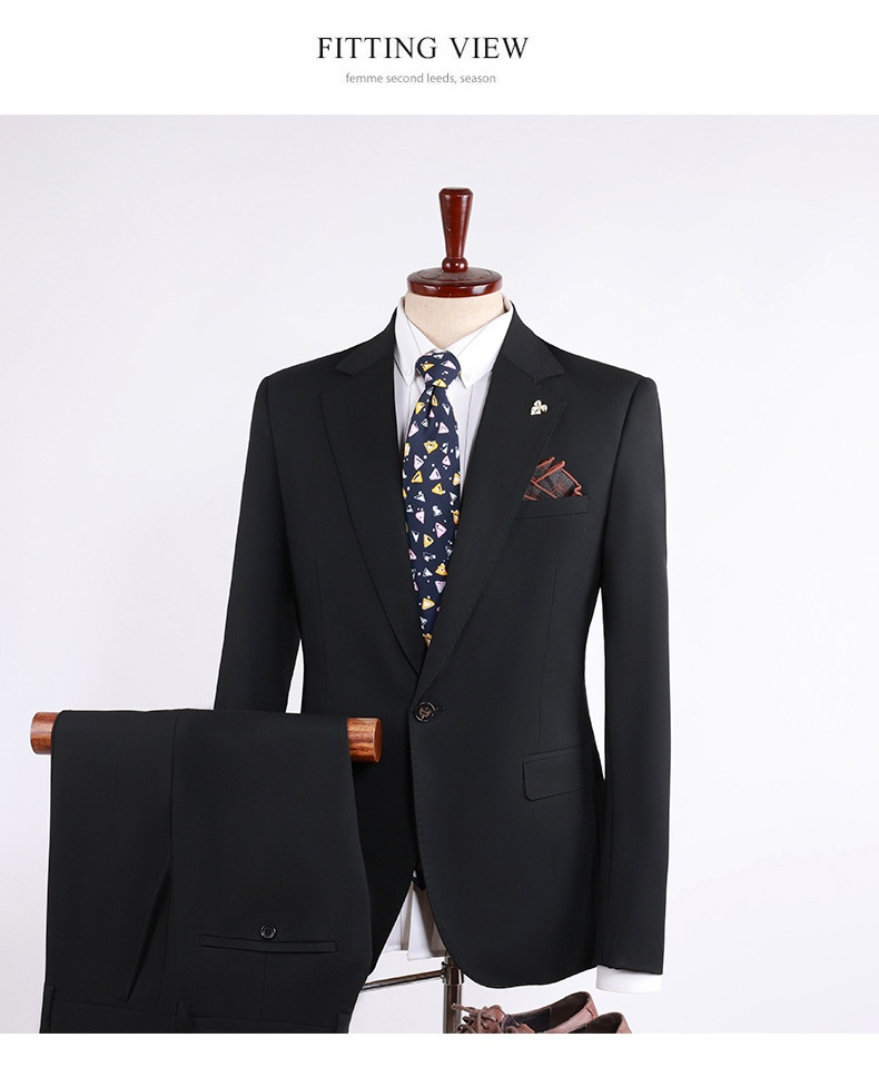 Abito da uomo slim fit professionale, da sposo, da lavoro, antipiega, stile business, blazer piccolo_voghion.com