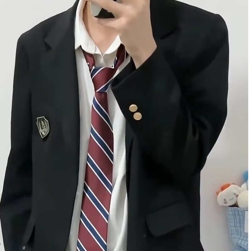 ragazzo DK Uomo Completo Taglie Forti Vestibilità Larga Bello Studente JK Uniforme Classe Costume Spettacolo Primavera Autunno Completo Distintivo_voghion.com