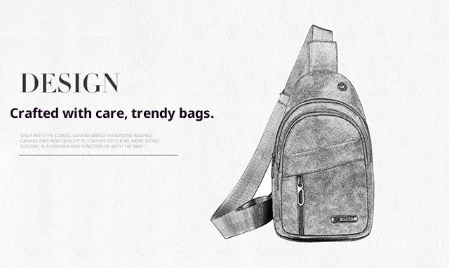 001 Manufacturer Wholesale Korean Fashion Men's Crossbody Bag Casual Travel PU Leather Single Shoulder Small Chest Backpack_voghion.com