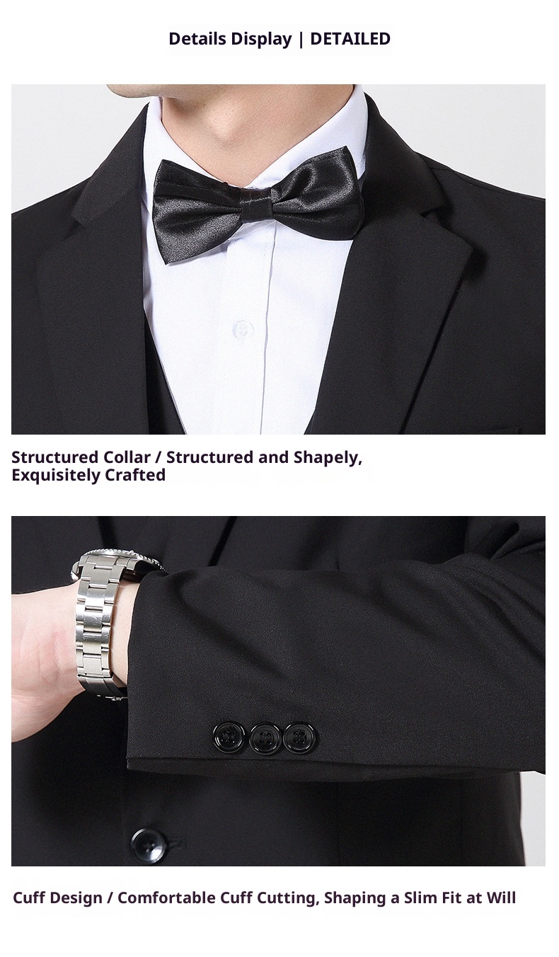 Anzug-Set für Jungen, Dreiteiler, Hochzeitsanzug für Männer, Gruppenanzug für Brüder, Anzug für Trauzeugen, Businessanzug_voghion.com