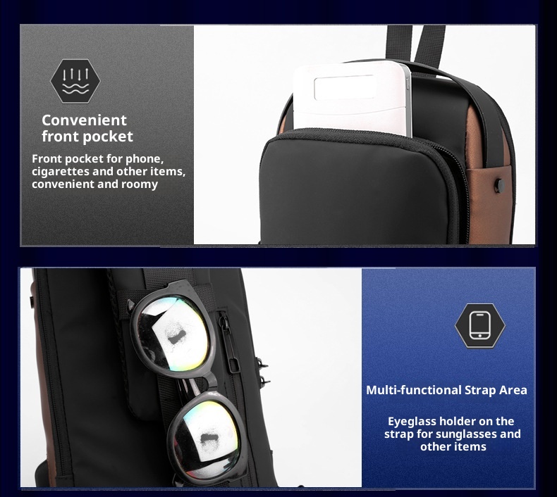 001 Crossbody For Men, High-End Waist Password Lock, Men's Chest With USB Charging, Versatile Outdoor Travel Bag_voghion.com