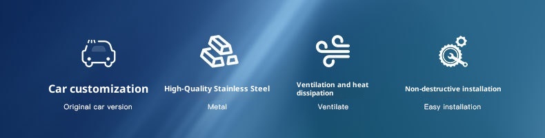 Copertura protettiva per bocchetta di ventilazione sotto il sedile anteriore Xinlantu Dreamer in acciaio inossidabile, antipolvere, modifica interna dell'auto_voghion.com