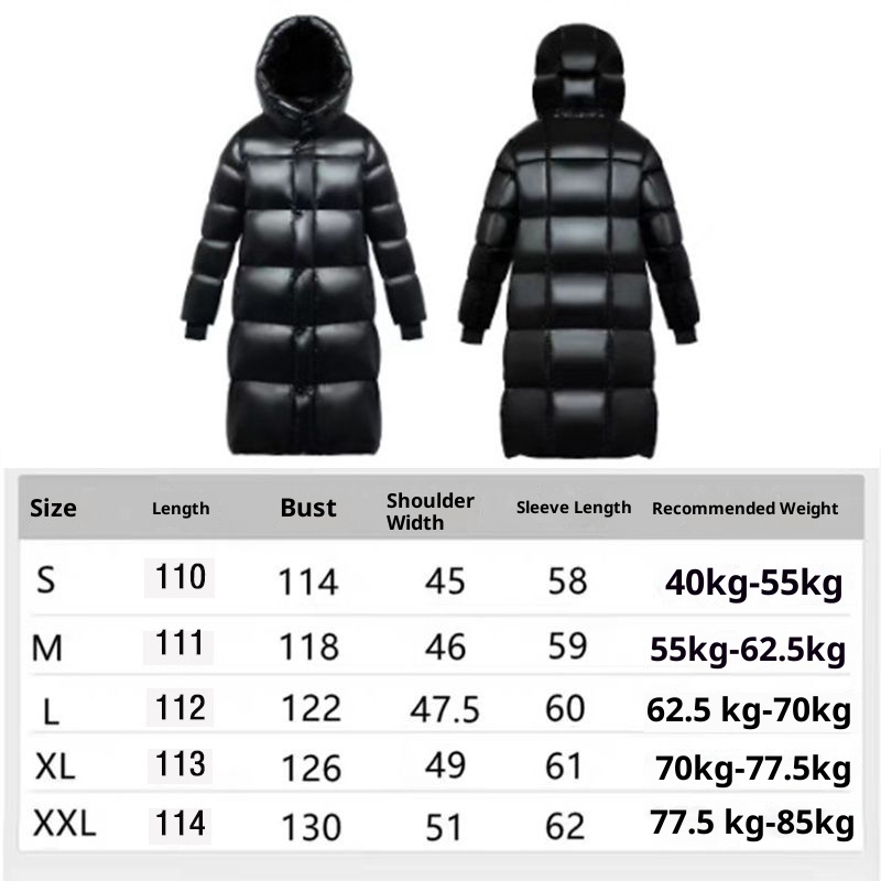 ChicShe Diamond Down Jacket With Graphene Heating Warrior Black Gold Long Cotton Coat Thickened European Goods Export_voghion.com