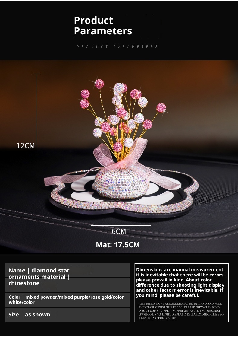 Ornamento per auto con strass per interni, creativo, con celebrità di Internet e cielo stellato, meteora montata sull'auto_voghion.com