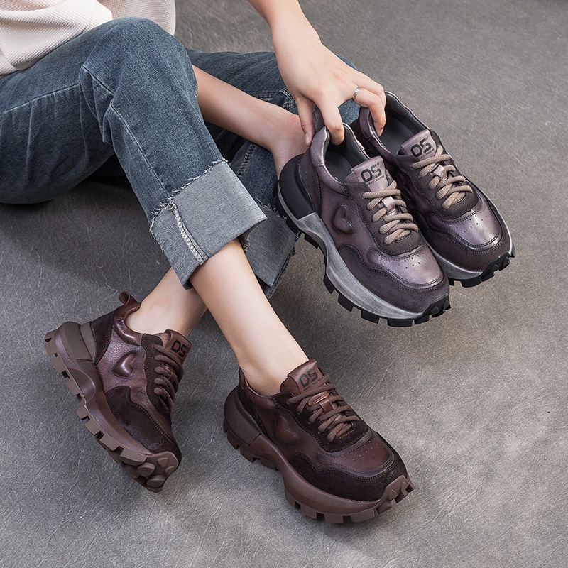 ShoeGlobe Shanghai Jie Zou 2024 Herfst Winter Nieuw Retro Versleten Casual Papa Veelzijdig Comfortabel Enkel Niet Vermoeiend voor Voeten_voghion.com