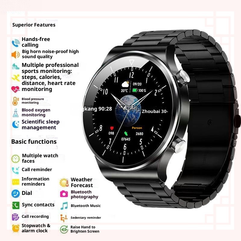 Huaqiangbei GT9 Smart Watch Multi-Function Call Answering NFC Waterproof Sports Bracelet_voghion.com