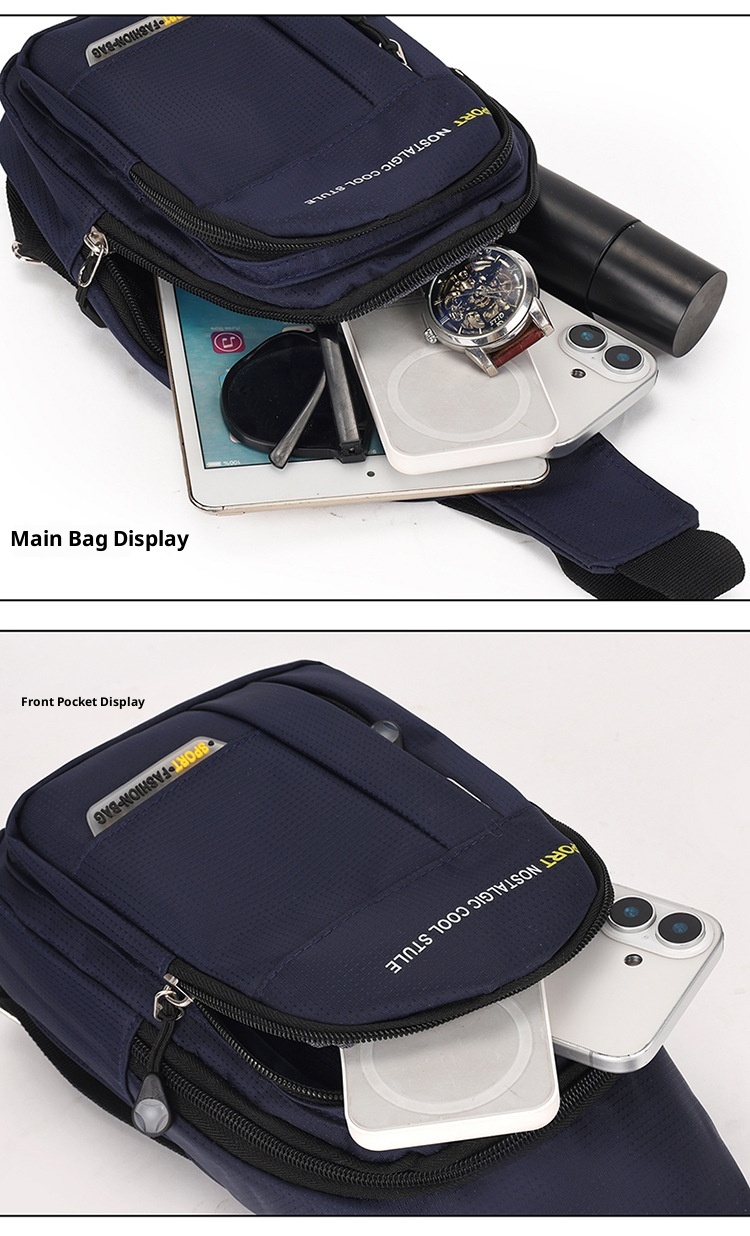 001 Cross-Border New Chest Men Business Commuting Travel Casual Backpack Women Lightweight Large Capacity Cycling Sports_voghion.com