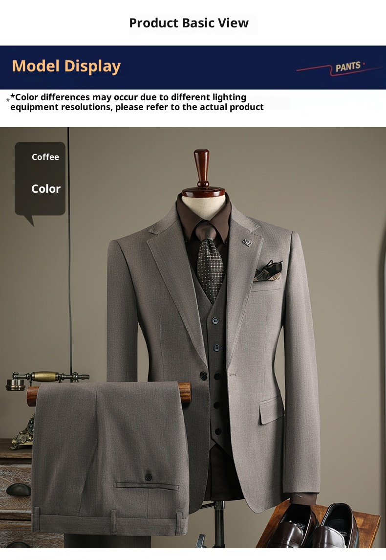 Costume rayé grande taille pour homme, idéal pour les occasions formelles, les banquets, les mariages et autres événements professionnels._voghion.com