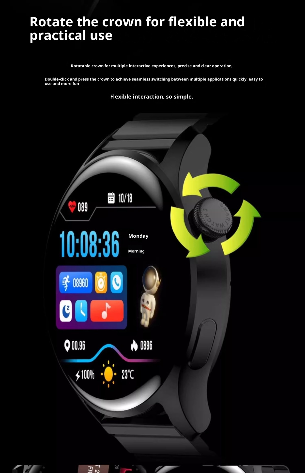 2025 New Huaqiangbei Smart Watch Black Technology Heart Rate Blood Pressure Bluetooth Call Payment Sports Waterproof_voghion.com