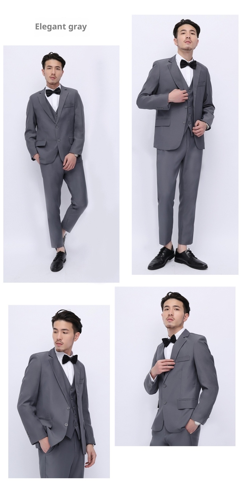 Ensemble trois pièces premium pour garçon d'honneur, tenue pour frère, veste de costume professionnelle, tenue de cérémonie de mariage_voghion.com