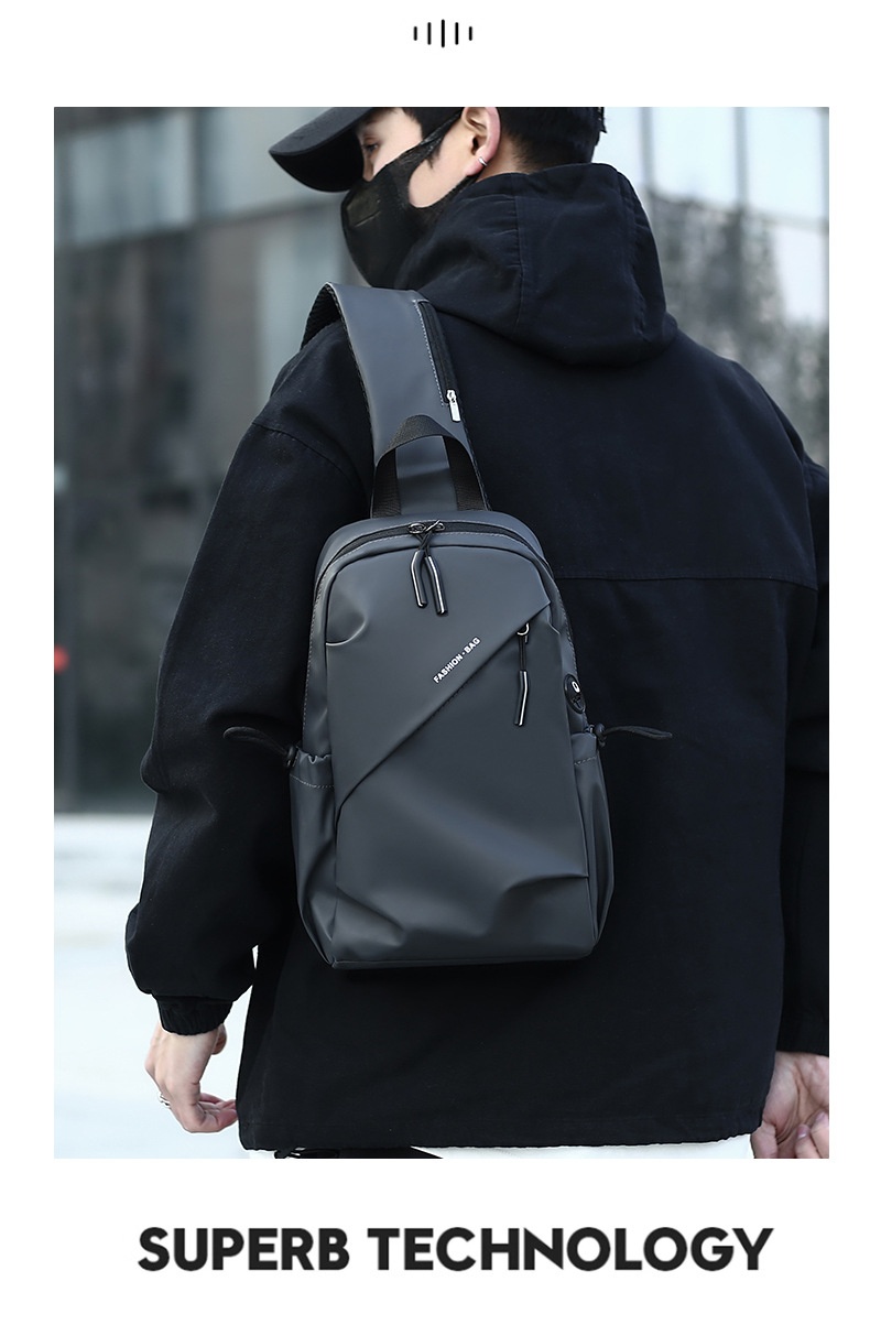 001 Men's Chest New Single Shoulder Large Capacity Crossbody High-end Trendy Waist Water-resistant Cycling Bag Wholesale_voghion.com