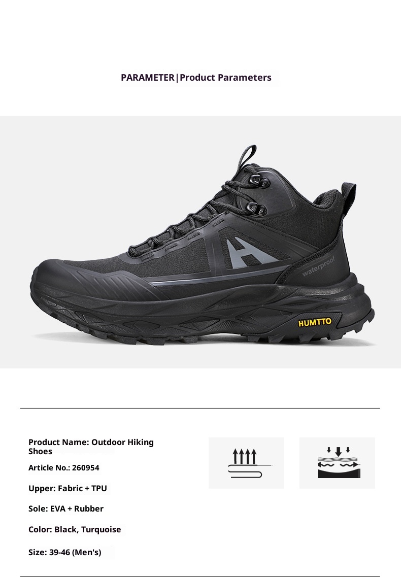 ShoeGlobe Haitu Heavy Rain Waterproof For Men, Autumn And Winter, Lightweight, Breathable, Thick Sole, Non-Slip, Shock Absorbing,_voghion.com