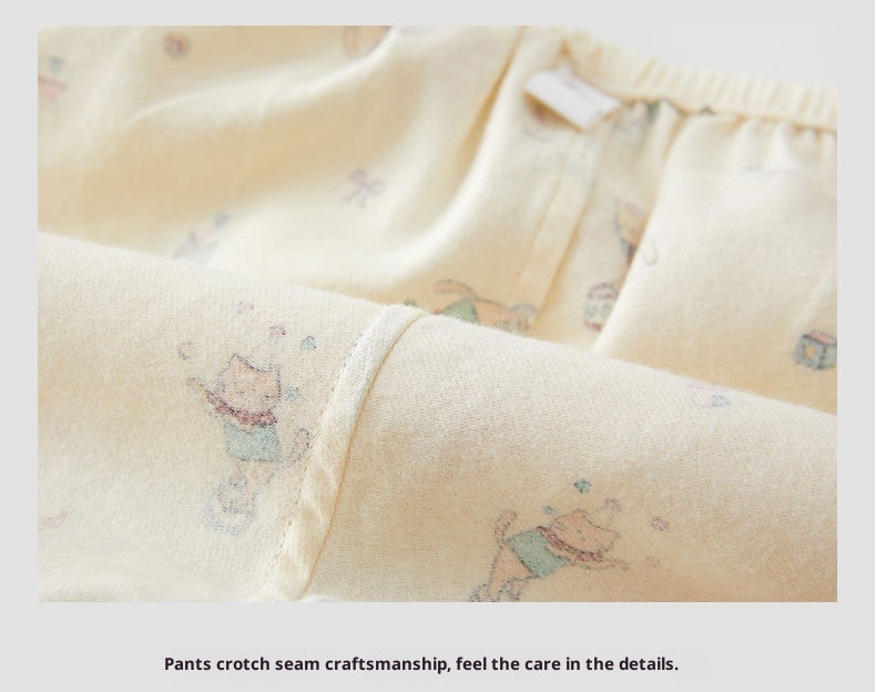 ChicShe Circus 69 – Japanischer Pyjama für Damen, Frühlings- und Winter-Homewear-Set aus gebürsteter Baumwolle mit Cartoon-Motiven_voghion.com