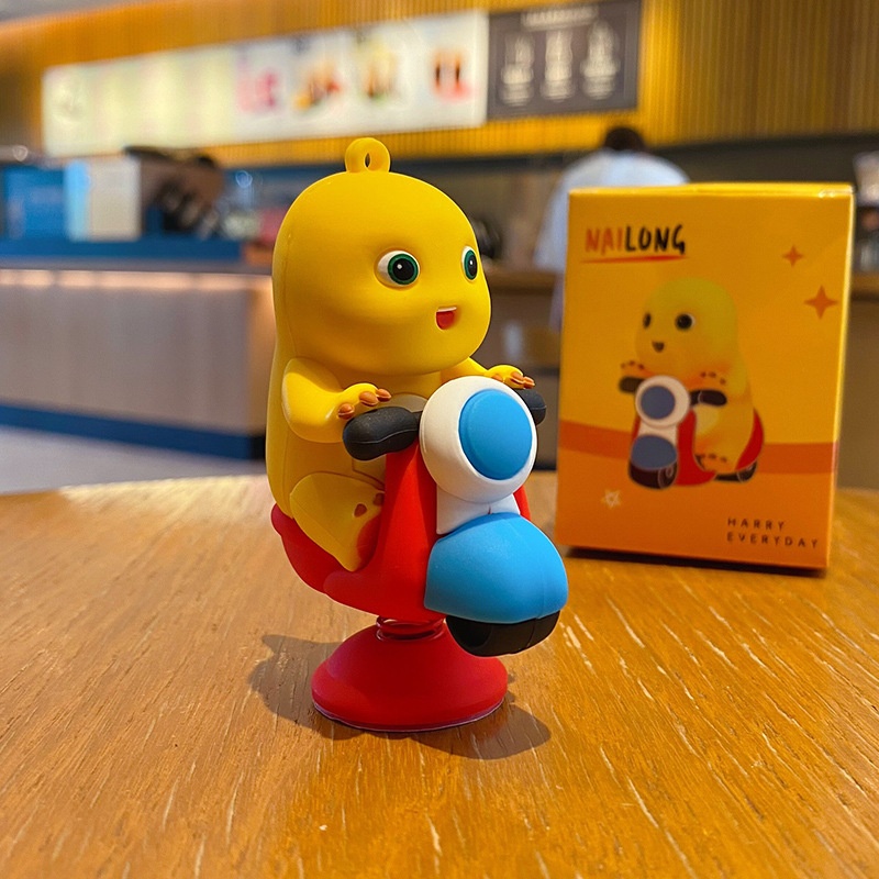 Ornamento per auto elettrica creativo antistress a forma di drago di latte autentico, graziosa decorazione per interni_voghion.com