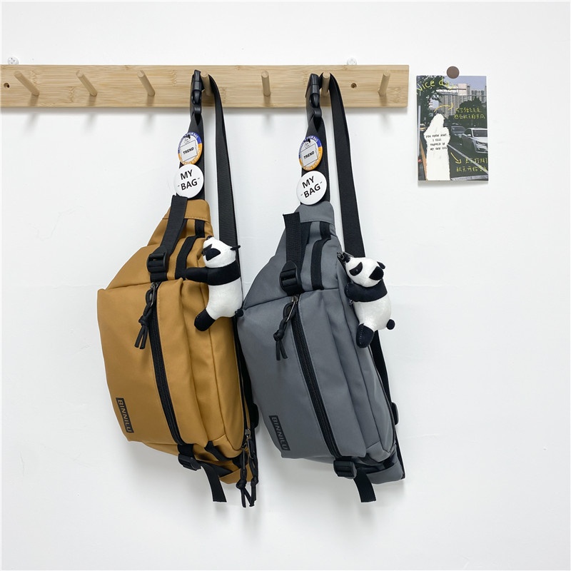 001 Nuova borsa a tracolla semplice, casual, alla moda, sportiva, per studenti, versatile, a tracolla per donna, per telefono da uomo, marsupio_voghion.com