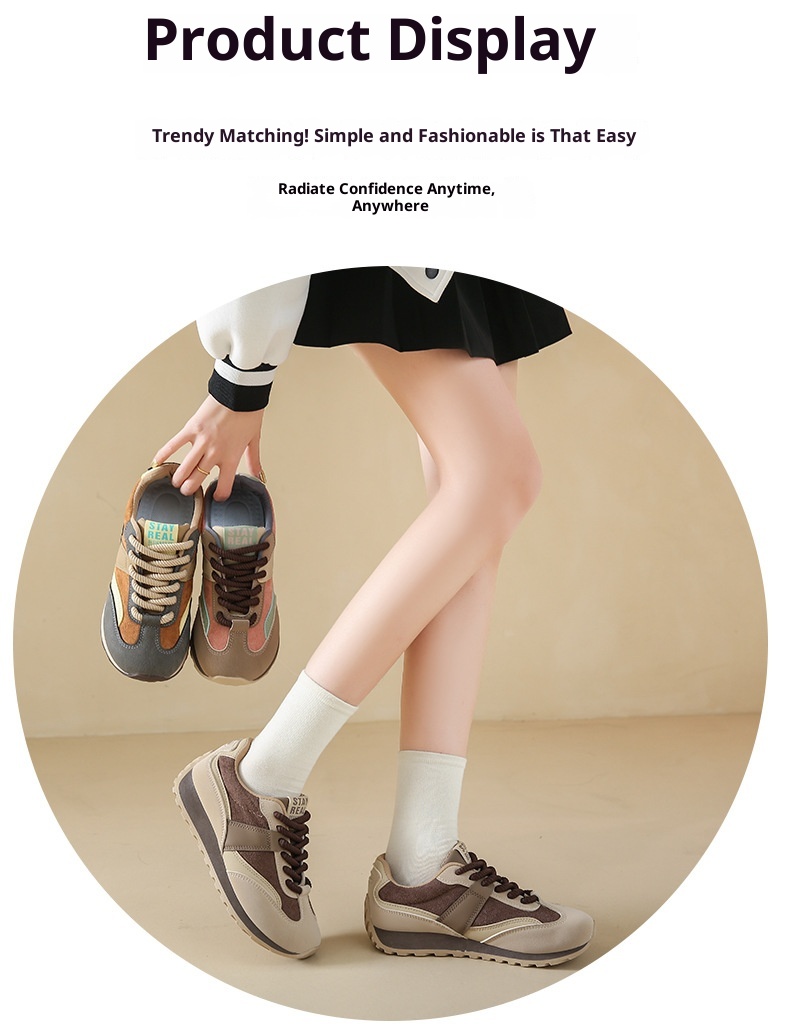 ShoeGlobe Running Retro Veelzijdige Sportschoenen voor Dames Antislip Nieuwe Fleecevoering 2024 Lichtgewicht Herfst Winter Reisschoenen Zachte Zool_voghion.com