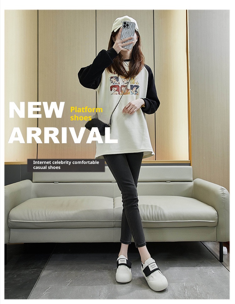 ShoeGlobe Stepping Comfort Sneakers For Women, New Autumn And Winter Waterproof Non-Slip Outdoor Maternity Shoes, Slip-On Velcro_voghion.com