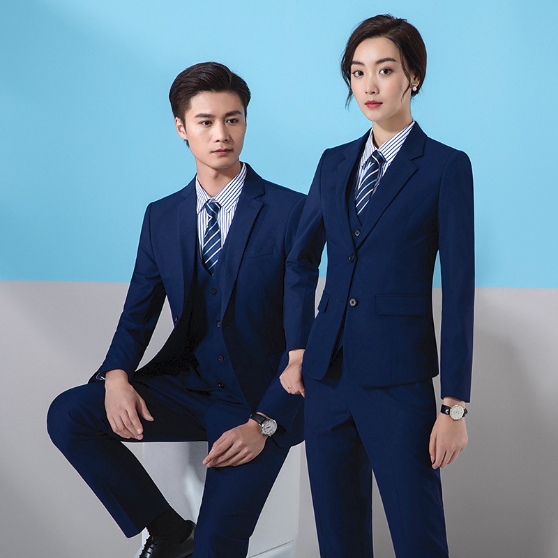 Conjunto de terno unissex profissional de três peças Cross-Border, sem necessidade de passar, para homens, ideal para negócios e ocasiões formais._voghion.com