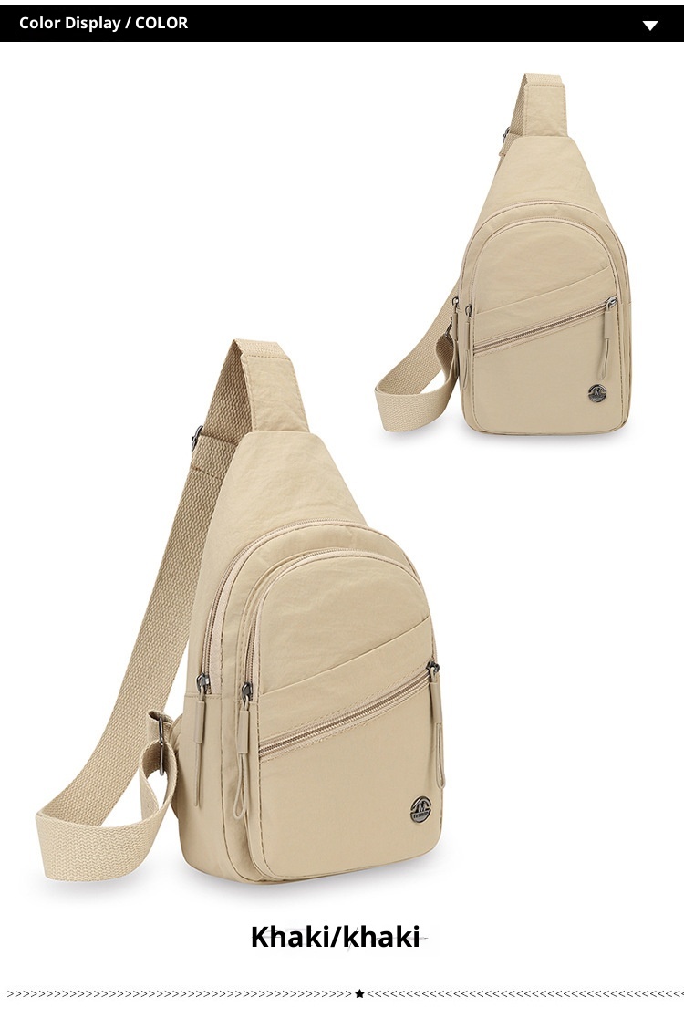 001 Japanese Style Simple Women's Chest Large Capacity Solid Color Casual Shoulder Multi-Compartment Versatile Outdoor_voghion.com