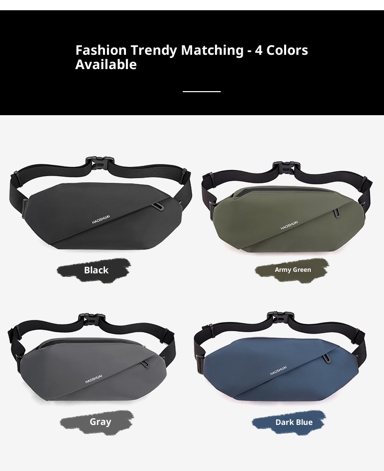 001 Cross-border New Men's Waist Outdoor Running Phone Multi-functional Large Capacity Chest Casual Single Shoulder_voghion.com