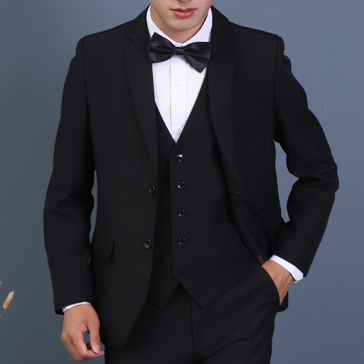 Ensemble trois pièces premium pour garçon d'honneur, tenue pour frère, veste de costume professionnelle, tenue de cérémonie de mariage_voghion.com