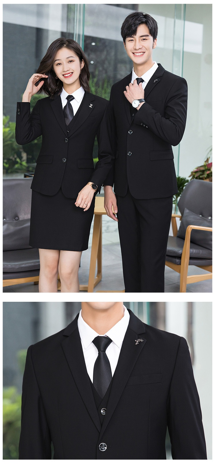 Ragazzo Primavera ed Estate Colloquio Formale Business Suit Unisex Manica Lunga Blazer Professionale Outfit Ufficio Lavoro_voghion.com