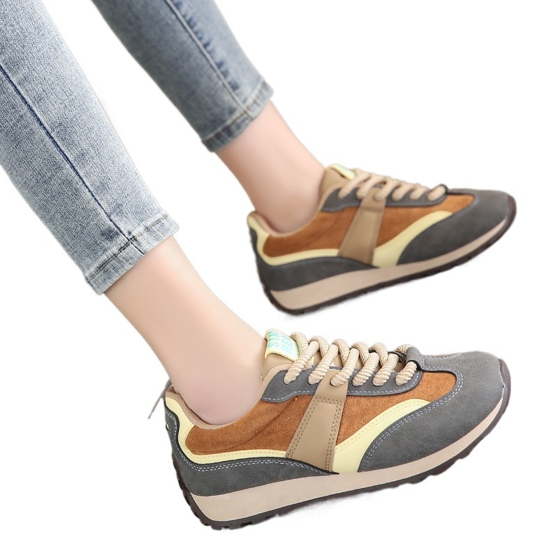 ShoeGlobe Running Retro Veelzijdige Sportschoenen voor Dames Antislip Nieuwe Fleecevoering 2024 Lichtgewicht Herfst Winter Reisschoenen Zachte Zool_voghion.com