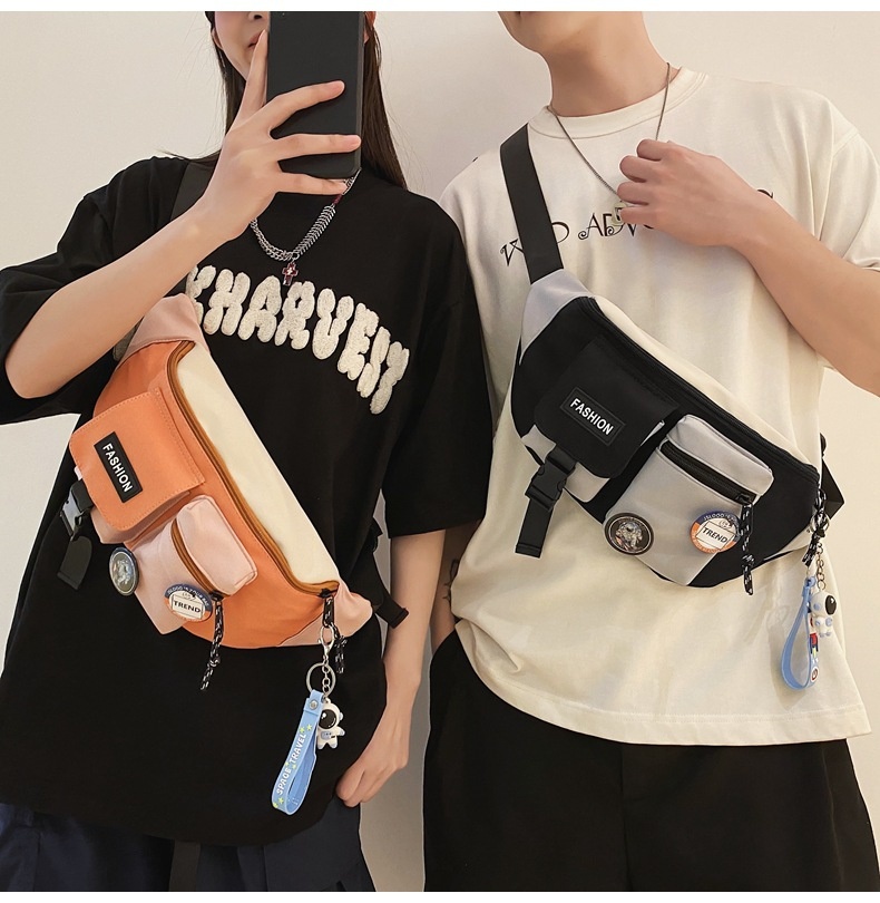 001 Cross-Border Wholesale Trendy Brand Tooling Crossbody Herrenrucksack mit Handyhalterung, Schultertasche, Brusttasche für Damen, Fronttasche_voghion.com