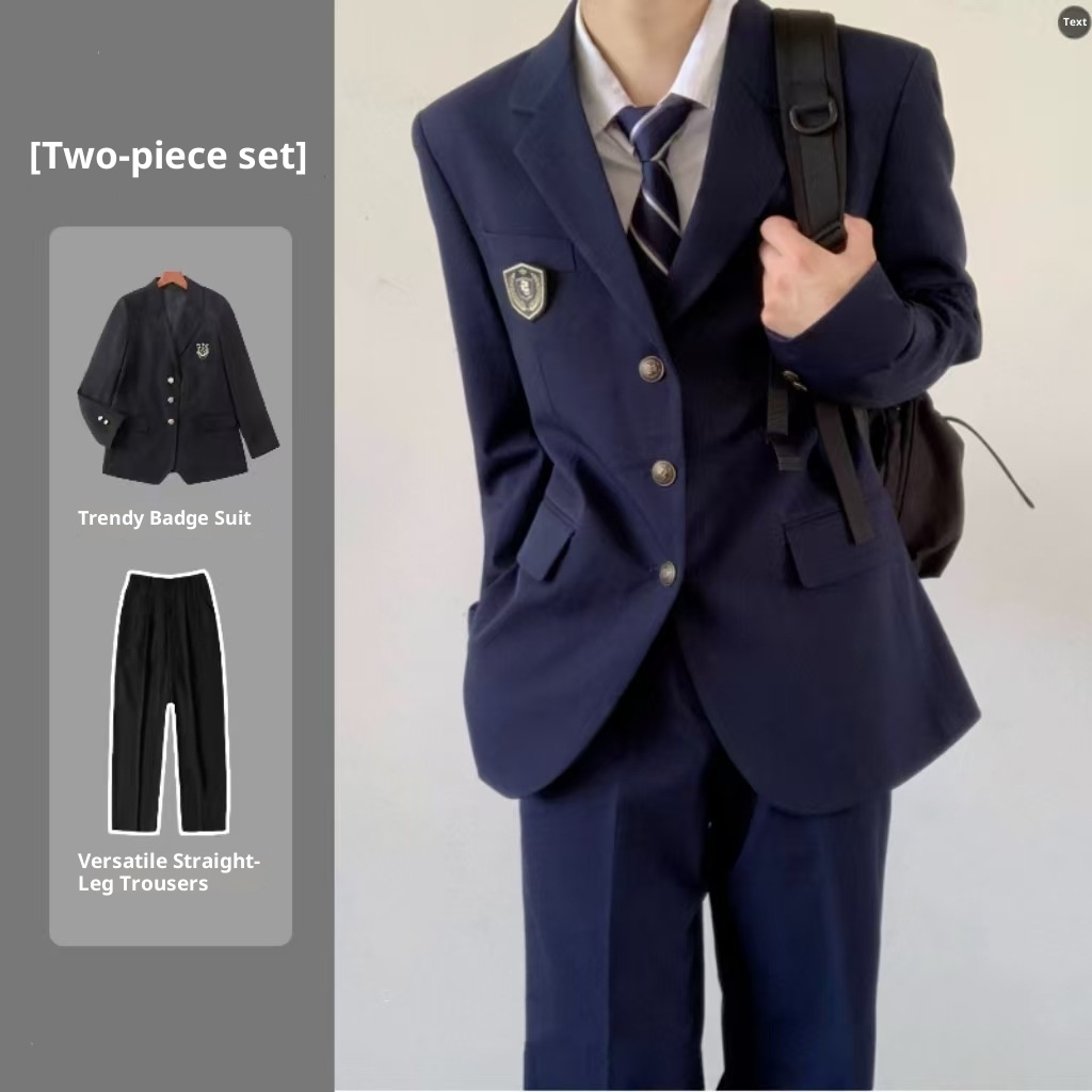 Completo da ragazzo in stile college giapponese DK, giacca casual versatile, uniforme da studente JK, primavera e autunno, fresco_voghion.com