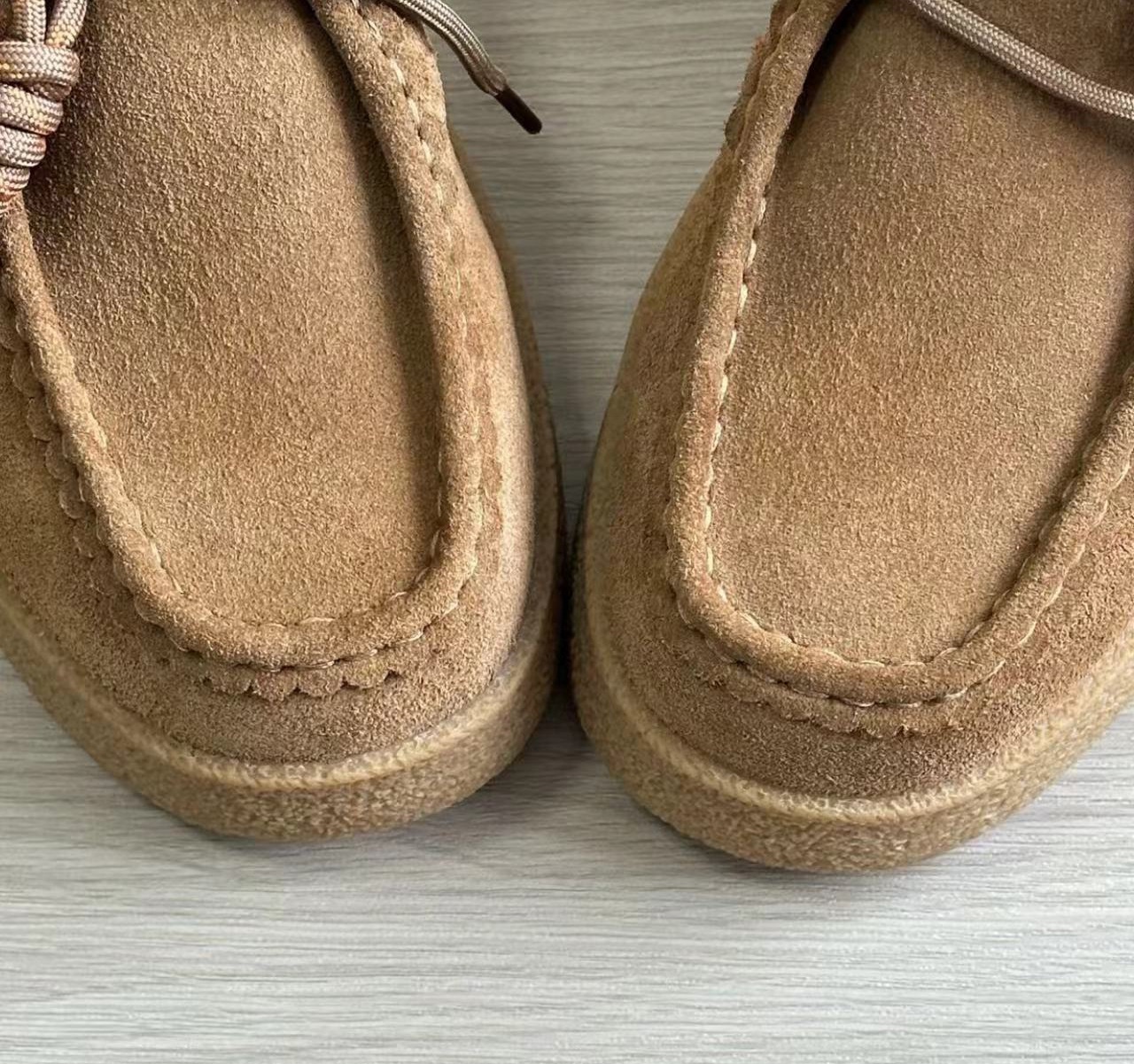 ShoeGlobe Echt Leer~Dong Jie Same Style Kangoeroe Herfst Winter Nieuwe Veterschoenen Retro Platte Casual Schoenen Dikke Zolen Sneakers Voor_voghion.com