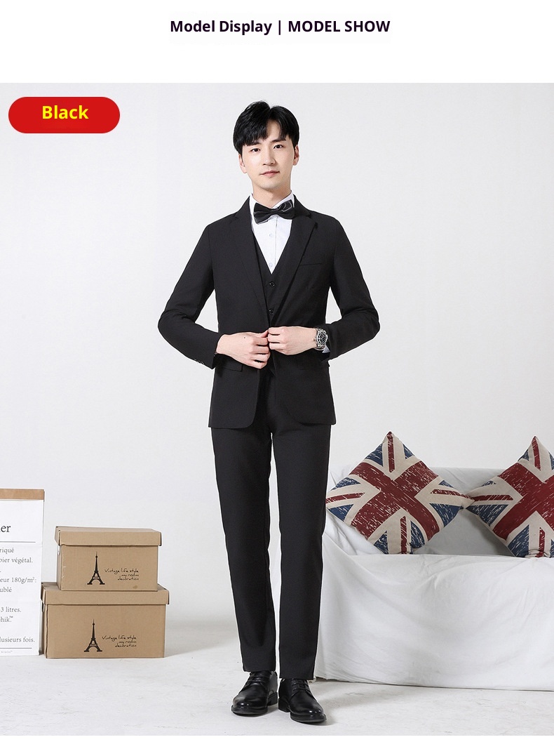 Anzug-Set für Jungen, Dreiteiler, Hochzeitsanzug für Männer, Gruppenanzug für Brüder, Anzug für Trauzeugen, Businessanzug_voghion.com