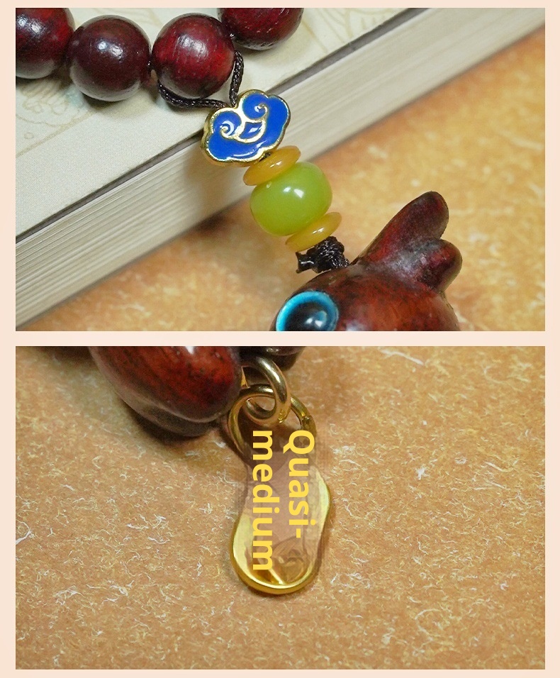 Ornamento "Buon viaggio" in legno di sandalo, cervo, specchietto retrovisore, grazioso ciondolo da appendere all'interno dell'auto, decorazione creativa_voghion.com