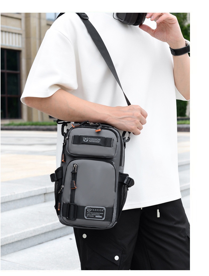 001 New Crossbody Men, Multifunctional Outdoor Chest Bag, Large Capacity, Durable, Personalized Single Shoulder For Work And_voghion.com