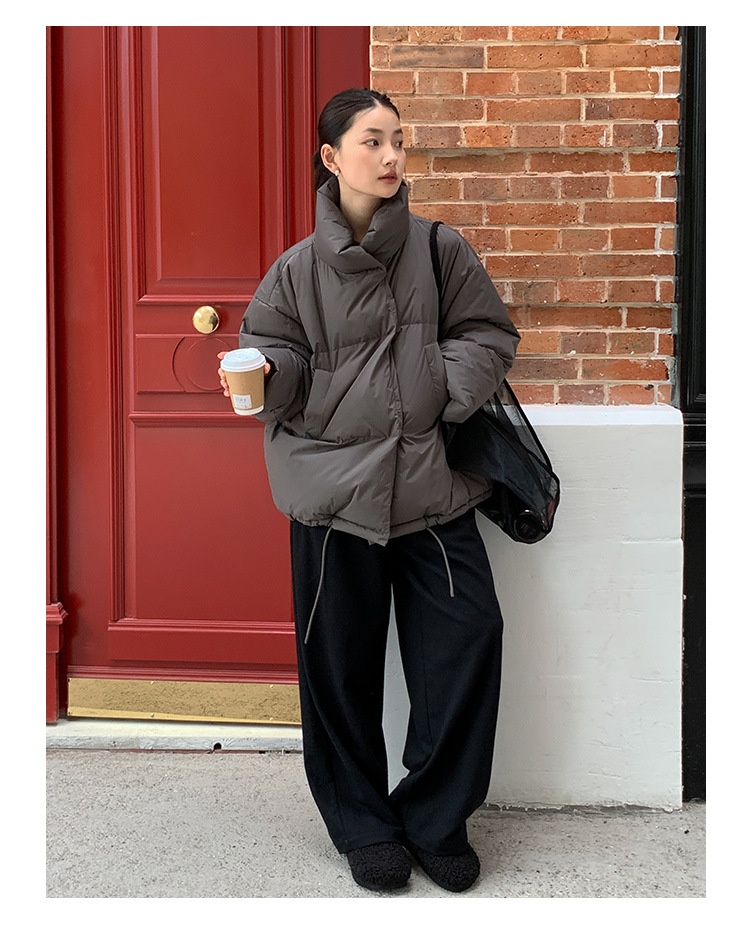 ChicShe Mulan Drawstring Hem Loose Jacket 2025 Thirteen Lines Winter New Warm White Duck Down Coat 51373_voghion.com