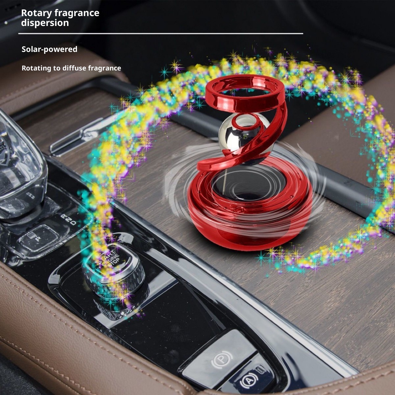 Air Freshener Hanging Aromatherapy Interior Perfume Small Car Solar Powered High-end Fragrance Ornament Simple_voghion.com