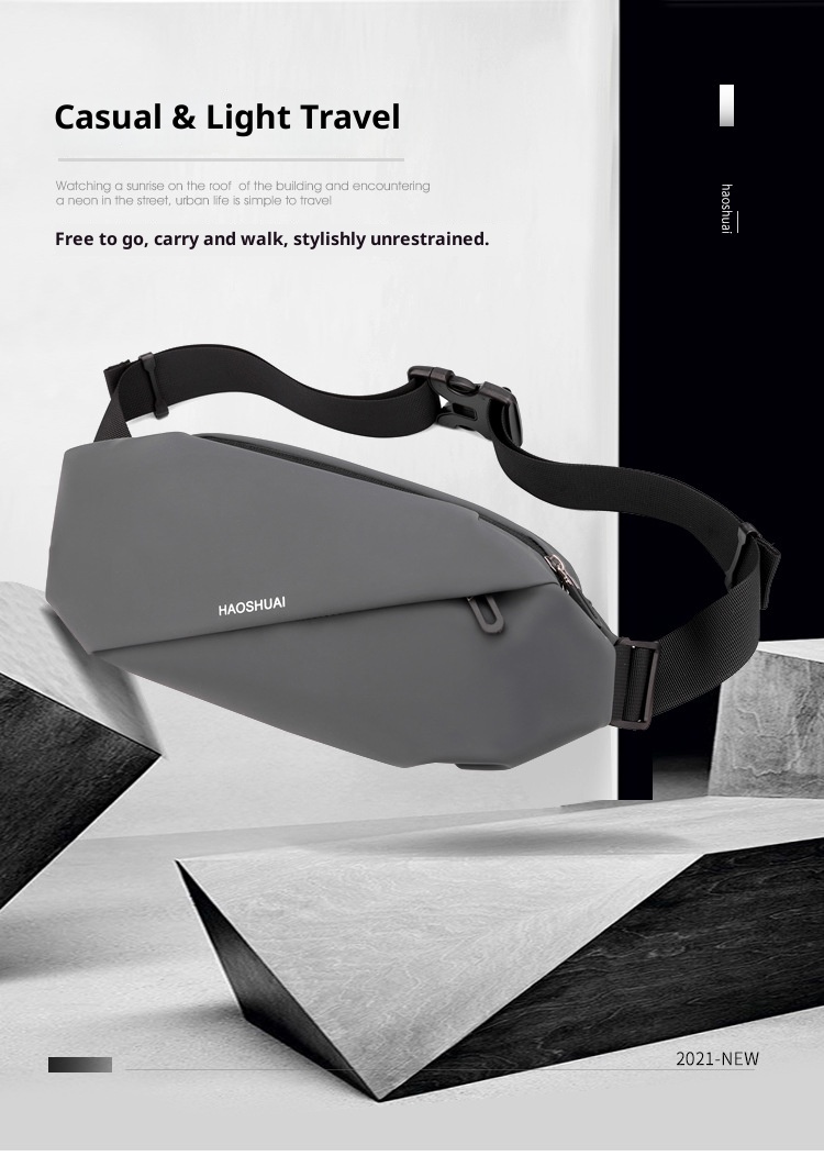 001 Cross-border New Men's Waist Outdoor Running Phone Multi-functional Large Capacity Chest Casual Single Shoulder_voghion.com