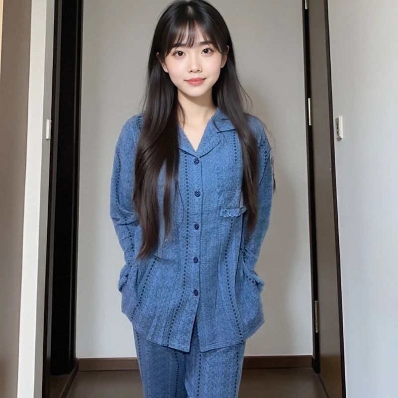 ChicShe Women's Pajamas Spring And Autumn Long Sleeve High-end Gauze Old Money Style With Chest Pads Wearable Fashion Homewear_voghion.com