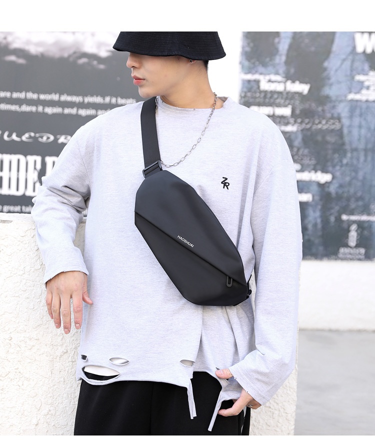 001 Cross-border New Men's Waist Outdoor Running Phone Multi-functional Large Capacity Chest Casual Single Shoulder_voghion.com