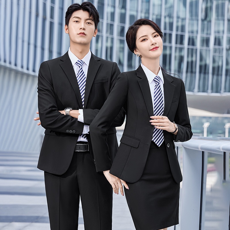 Completo da uomo unisex professionale per affari, vendite immobiliari, banche, lavoro, colloqui formali, set da tre pezzi_voghion.com