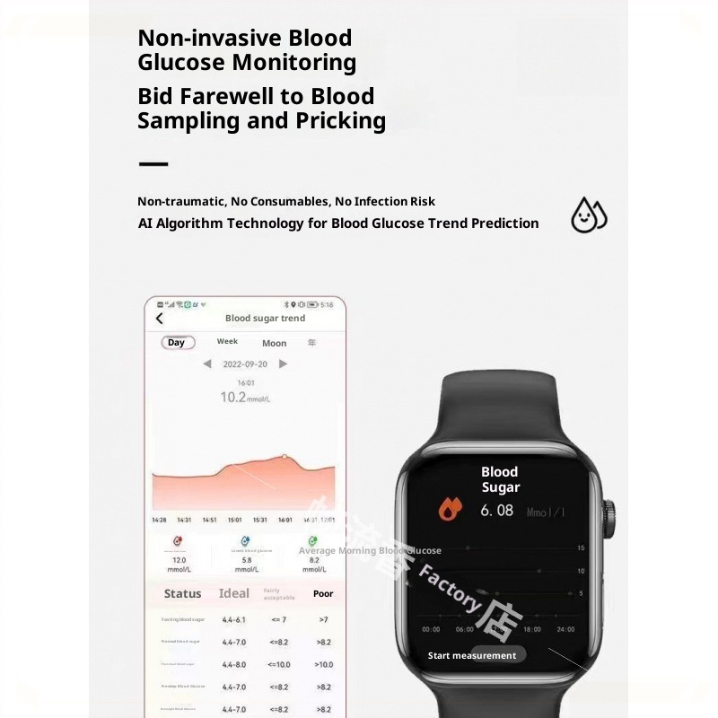 New Smart Watch Sports Bluetooth Huaqiangbei S10 PROMAX Bracelet Heart Rate Payment Blood Sugar 2025_voghion.com