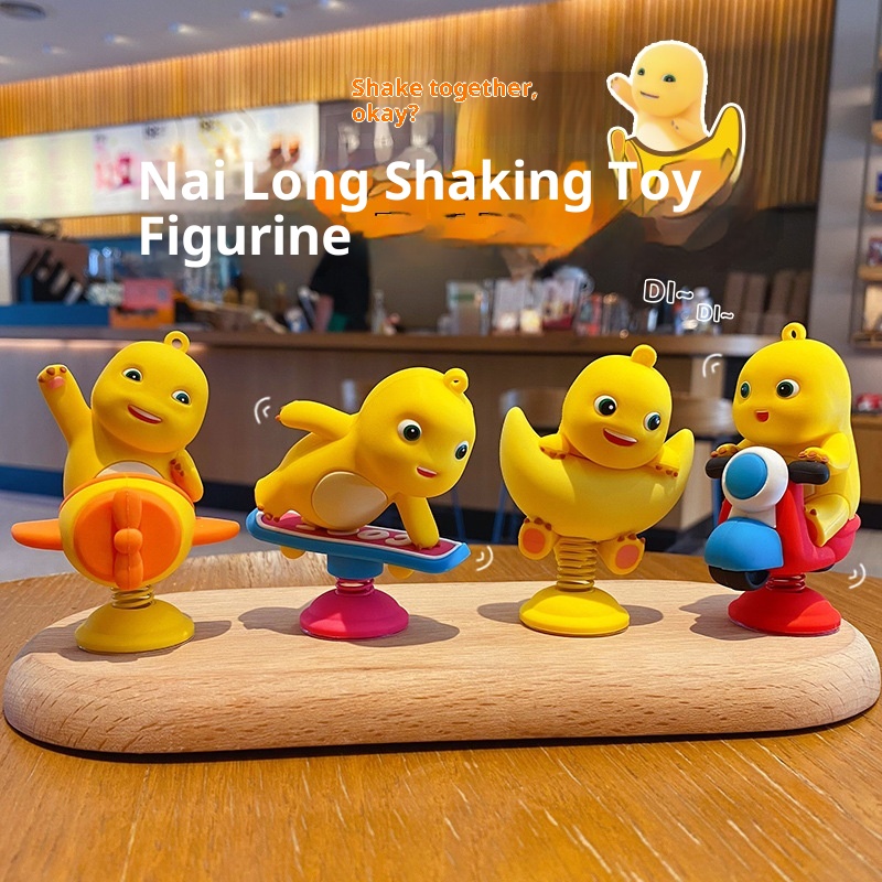 Ornamento per auto elettrica creativo antistress a forma di drago di latte autentico, graziosa decorazione per interni_voghion.com