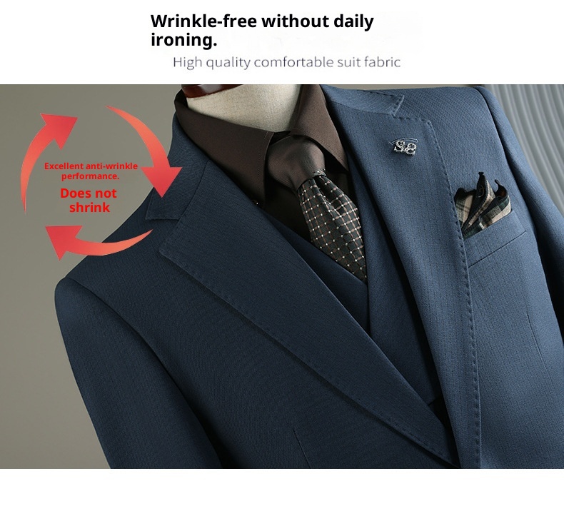 Costume rayé grande taille pour homme, idéal pour les occasions formelles, les banquets, les mariages et autres événements professionnels._voghion.com