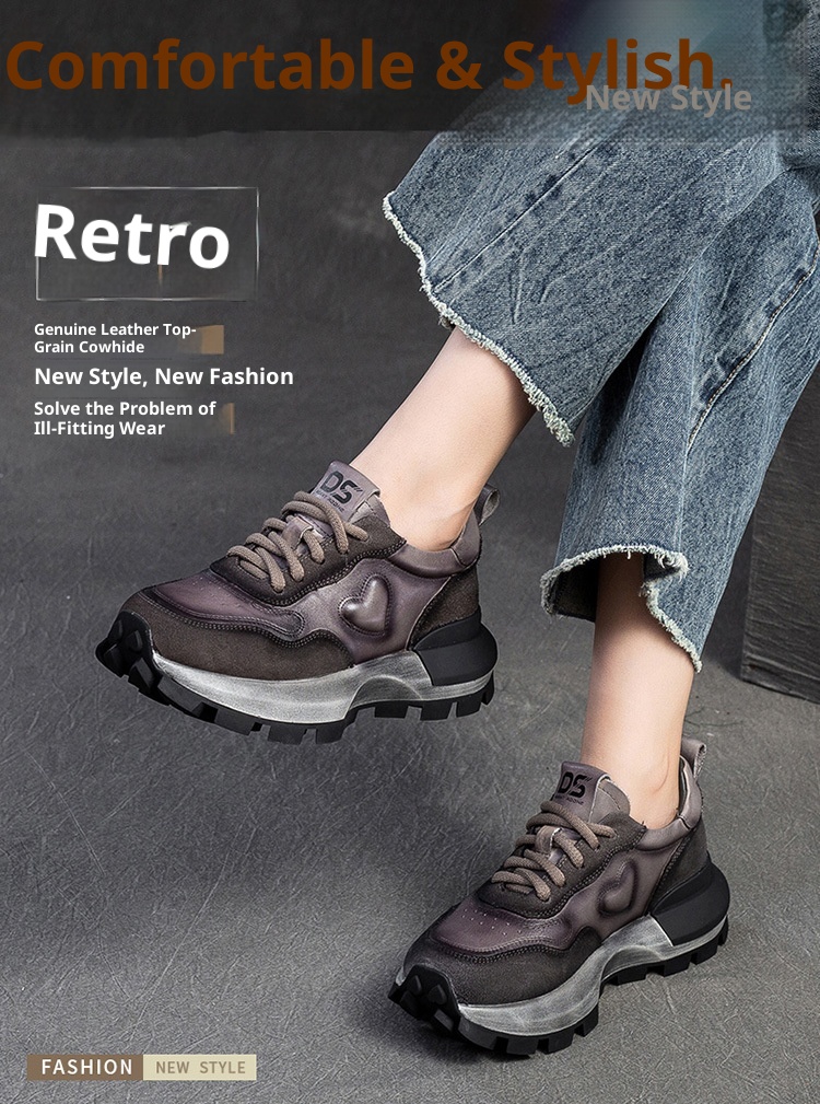 ShoeGlobe Shanghai Jie Zou 2024 Herfst Winter Nieuw Retro Versleten Casual Papa Veelzijdig Comfortabel Enkel Niet Vermoeiend voor Voeten_voghion.com